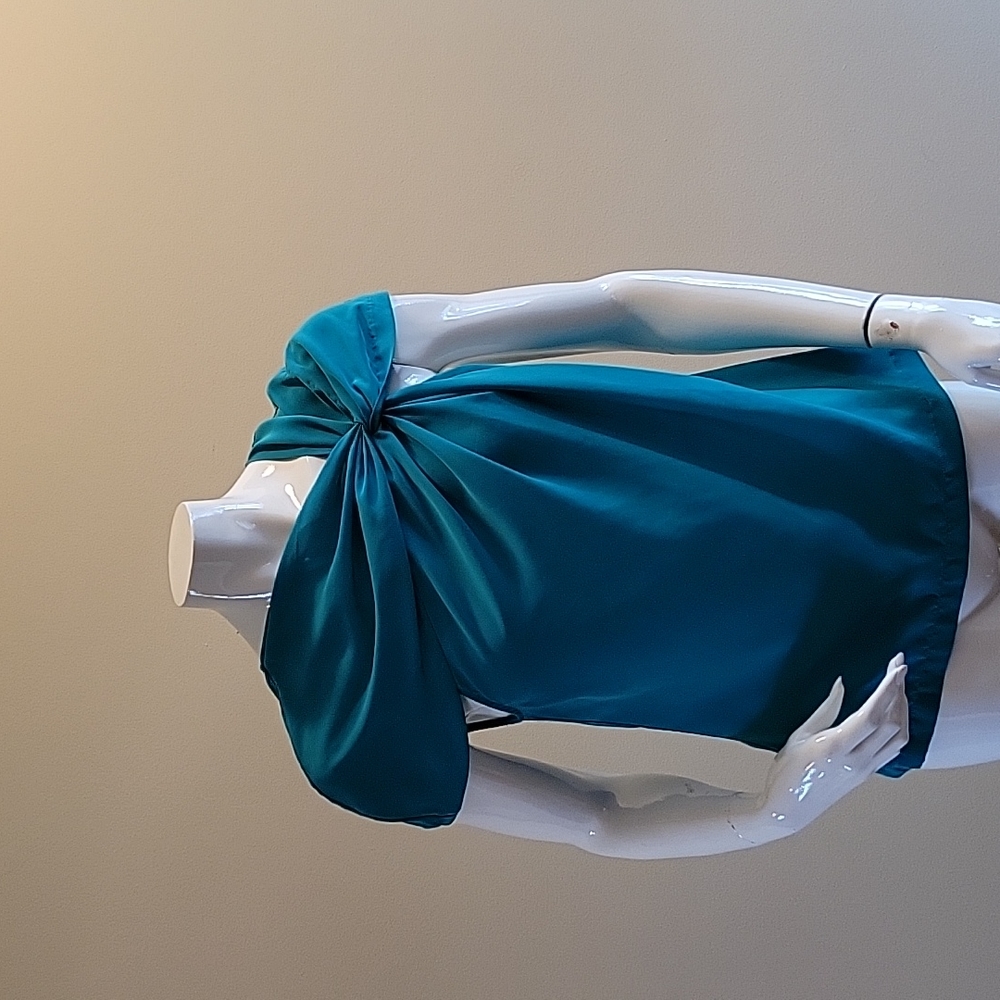 Robbi & Nikki Turquoise Cap Sleeve Blouse